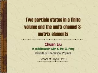 Two particle states in a finite volume and the multi-channel S-matrix elements