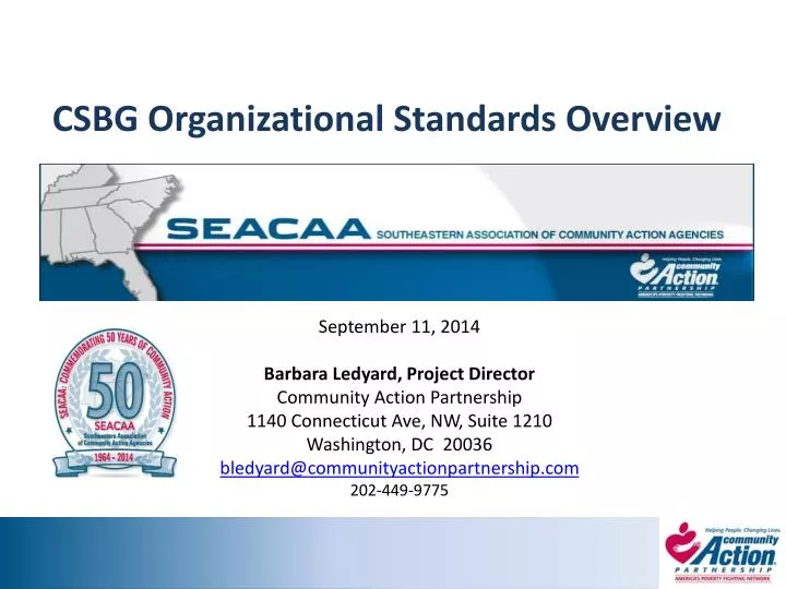 csbg organizational standards overview