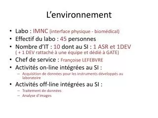 l environnement