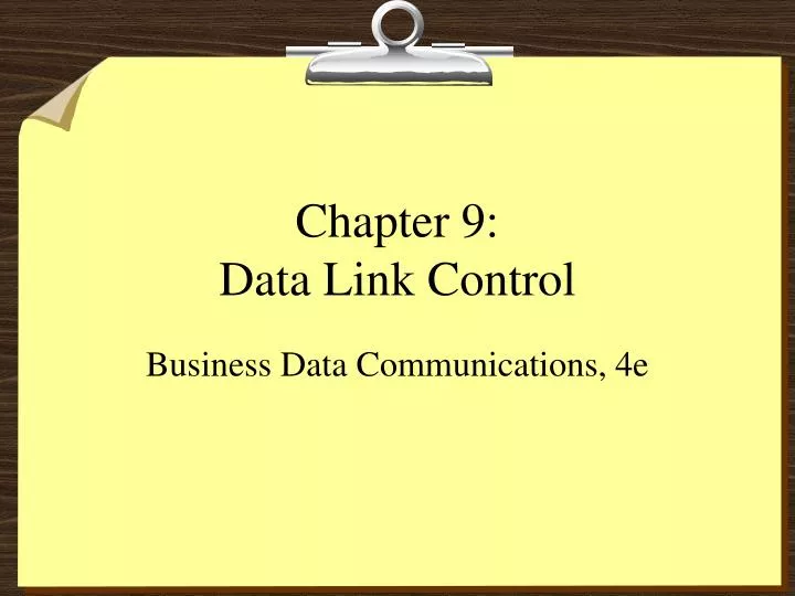 chapter 9 data link control