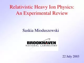 Relativistic Heavy Ion Physics: An Experimental Review