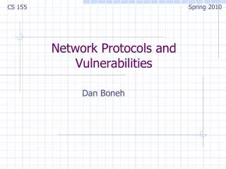 Network Protocols and Vulnerabilities
