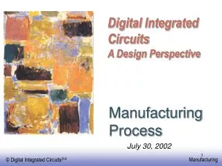 digital integrated circuits a design perspective