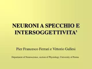 neuroni a specchio e intersoggettivita
