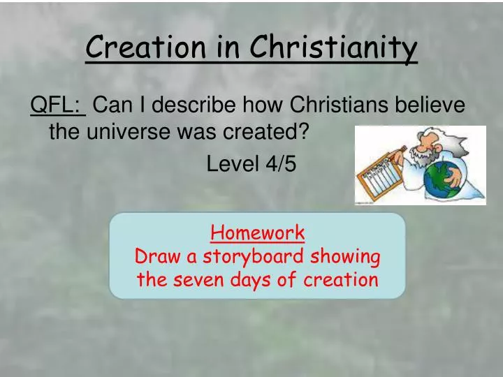 creation in christianity
