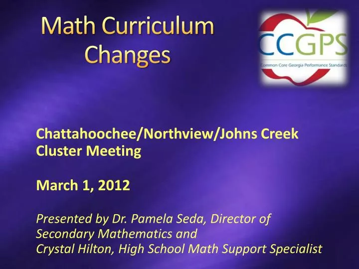 math curriculum changes