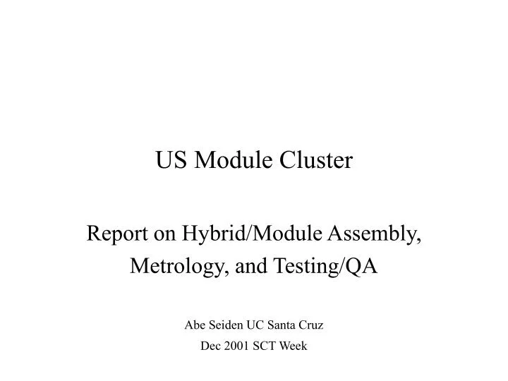 us module cluster