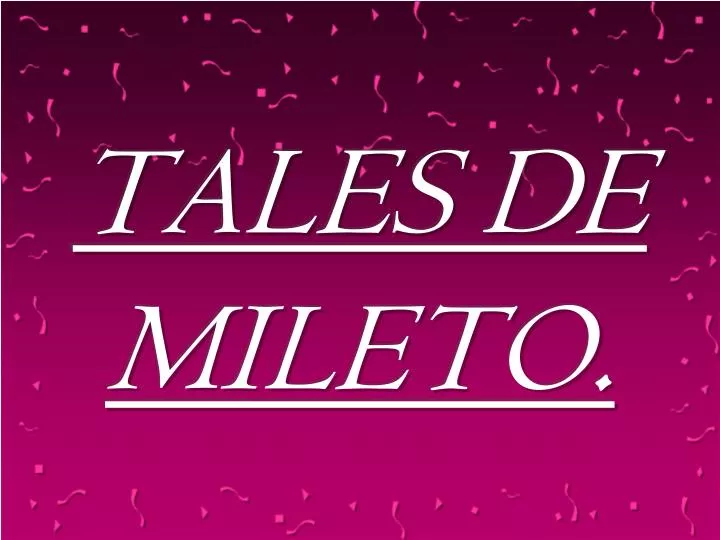 tales de mileto