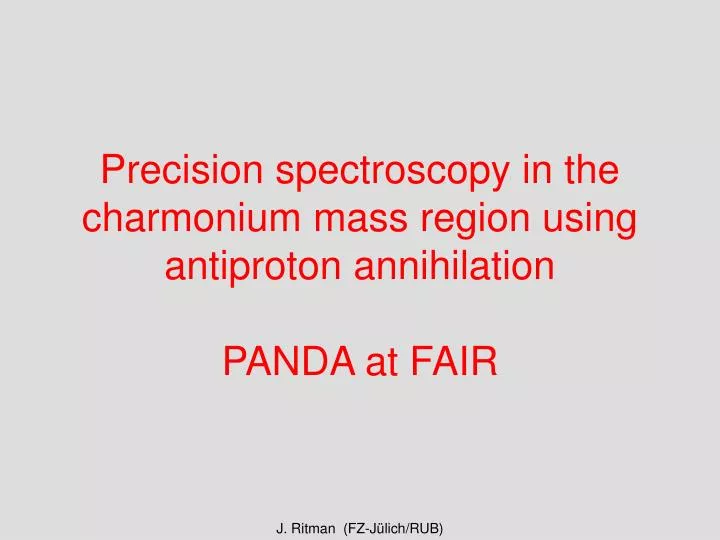 precision spectroscopy in the charmonium mass region using antiproton annihilation panda at fair
