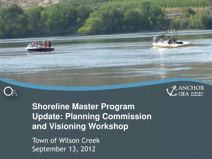 shoreline master program update planning commission and visioning workshop