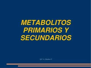 metabolitos primarios y secundarios