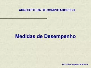 medidas de desempenho