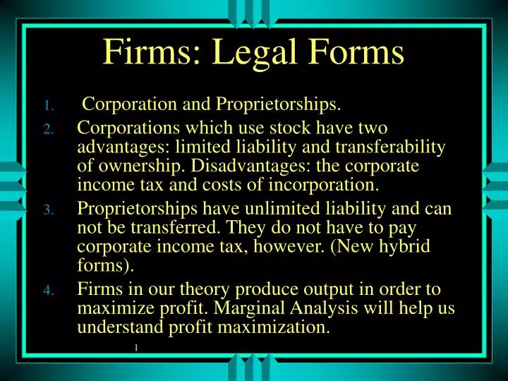 firms legal forms