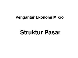 pengantar ekonomi mikro