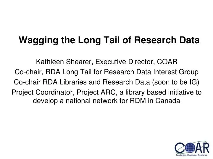 wagging the long tail of research data