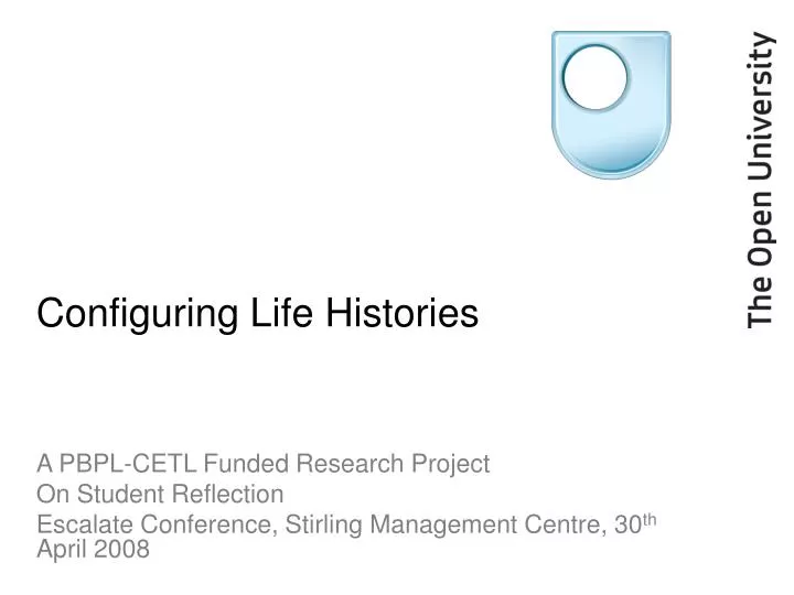 configuring life histories
