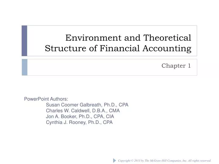 environment and theoretical structure of financial accounting