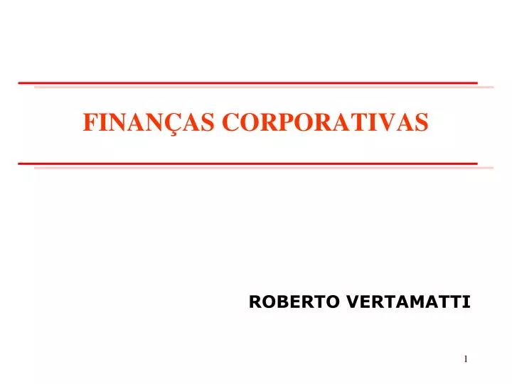 finan as corporativas