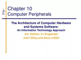 Chapter 10 Computer Peripherals