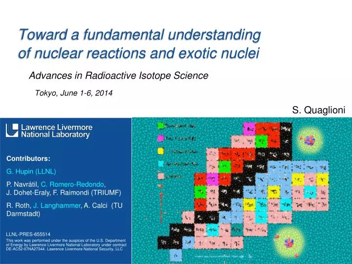 toward a fundamental understanding of nuclear reactions and exotic nuclei
