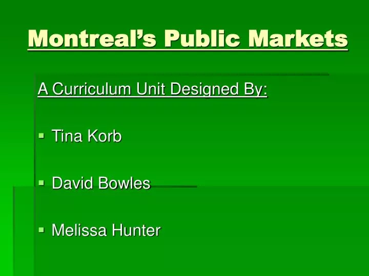 montreal s public markets