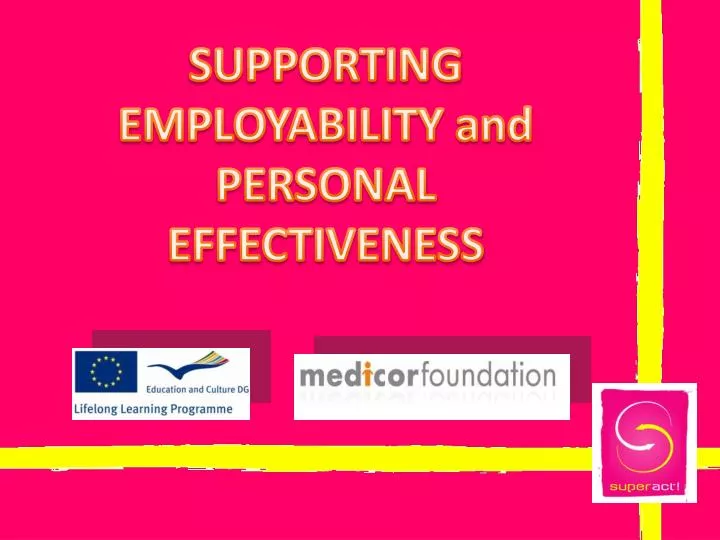 supporting employability and personal effectiveness