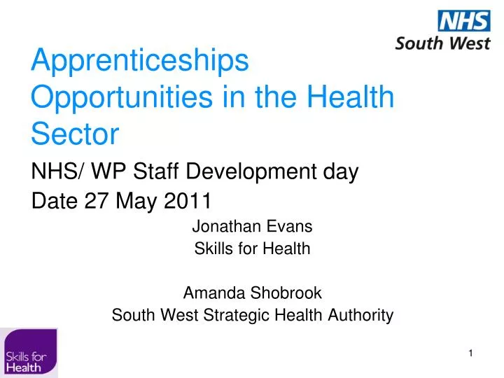 apprenticeships opportunities in the health sector