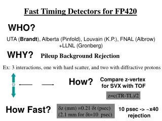 Pileup Background Rejection