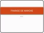 FINANCE DE MARCHE - slide 1
