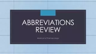 Abbreviations Review