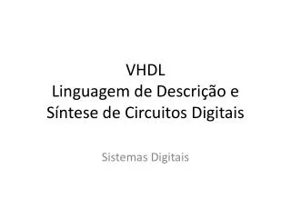 vhdl linguagem de descri o e s ntese de circuitos digitais