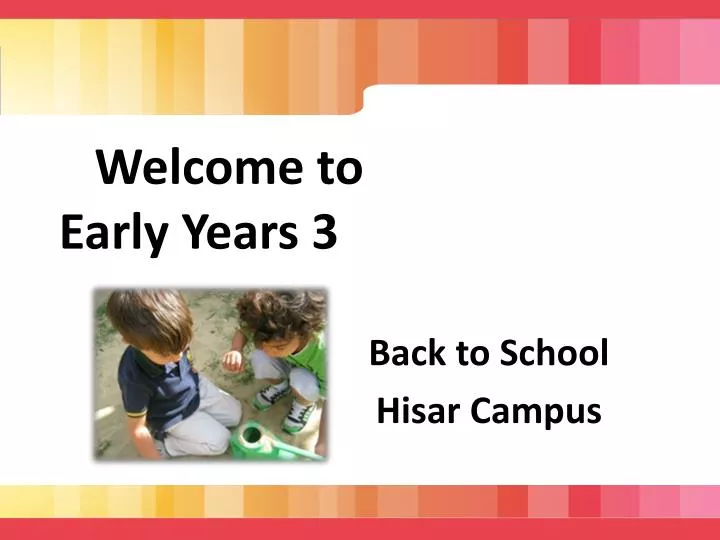 welcome to early years 3