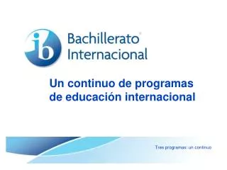 un continuo de programas de educaci n internacional