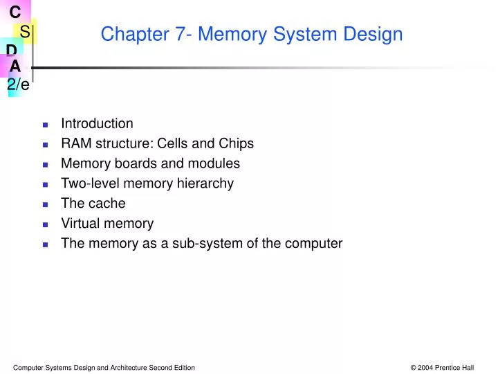 PPT - Chapter 7- Memory System Design PowerPoint Presentation, free  download - ID:5596814