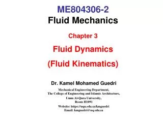 ME804306-2 Fluid Mechanics