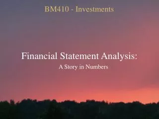 BM410 - Investments