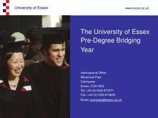 The University of Essex Pre-Degree Bridging Year