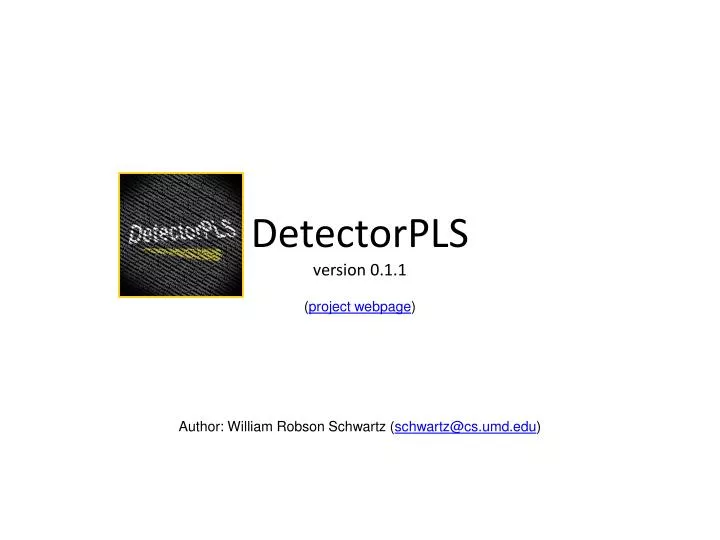 detectorpls version 0 1 1