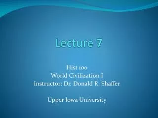 Lecture 7