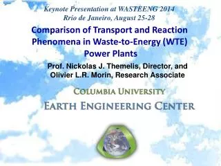 Comparison of Transport and Reaction Phenomena in Waste-to-Energy (WTE) Power Plants