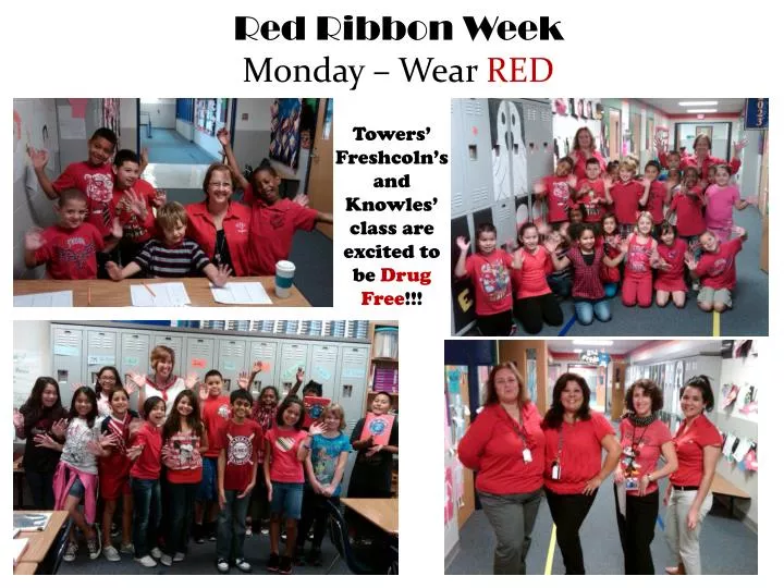 red ribbon week monday wear red