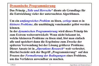 dynamische programmierung