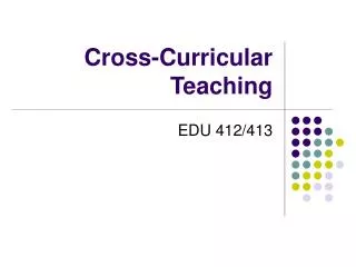 cross curricular teaching