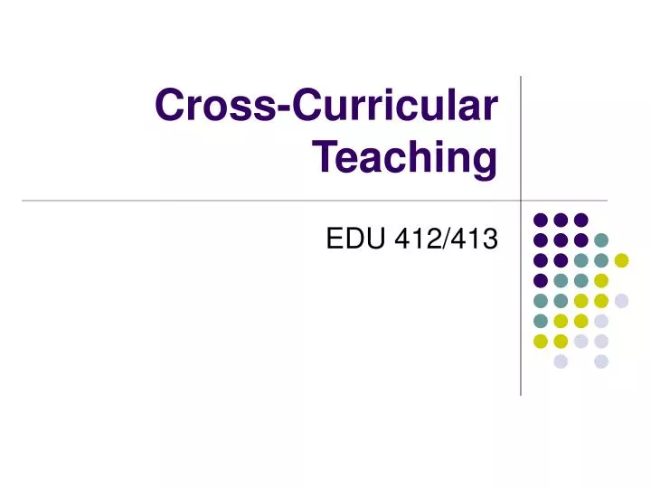 cross curricular teaching