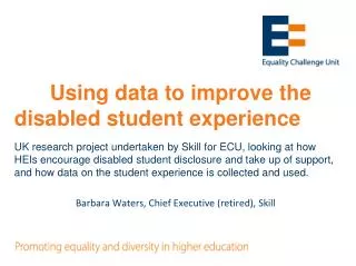 Using data to improve the disabled student experience