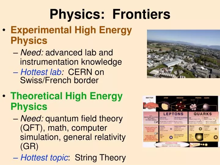 physics frontiers