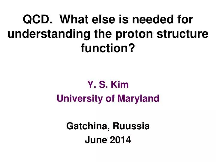 qcd what else is needed for understanding the proton structure function