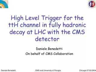High Level Trigger for the ttH channel in fully hadronic decay at LHC with the CMS detector