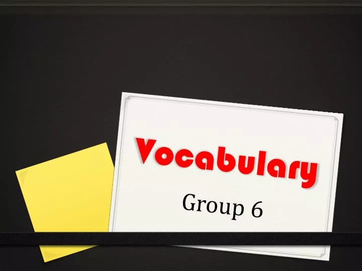 vocabulary