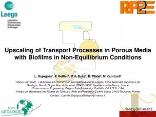 Upscaling of Transport Processes in Porous Media with Biofilms in Non-Equilibrium Conditions